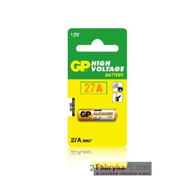 Bateria alkaliczna wysokonapięciowa GP MN27 12.0V GPPBA27AF000