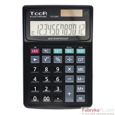 Kalkulator TOOR TR2296 12 pozycyjny wodoodporny