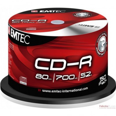 Płyta EMTEC CD-R (50) 700MB x52 Cake Box