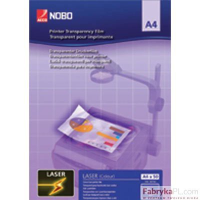 Folia Nobo A4 OHP do drukarek laserowych kolorowych 50 szt