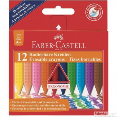 Kredki Grip trójkątne 12 kol. opakowanie kartonowe Faber-Castell