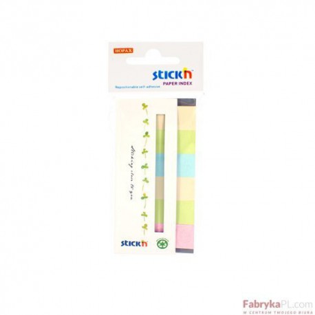 Zakładki indeksujące papierowe 45x15 mm 6 kolorów neonowych ECO 180 kartek Stick'n