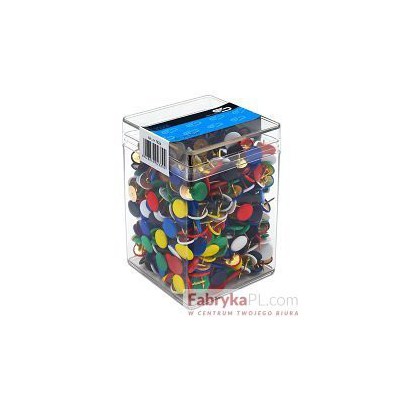 Pinezka kolorowa (750) 3751 E&D plastikowe pudełko
