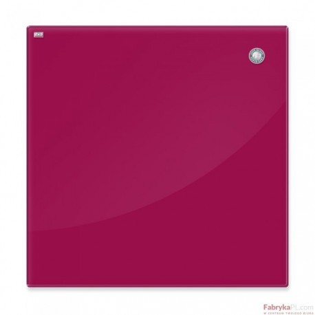Tablica szklana magnetyczna 45x45 cm czerwona 2x3