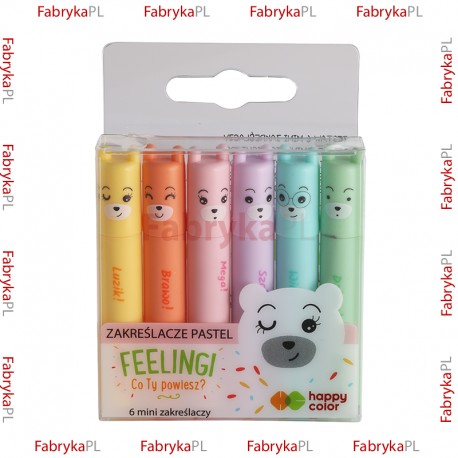 Zakreślacze Happy Color pastel mini "Feelingi"