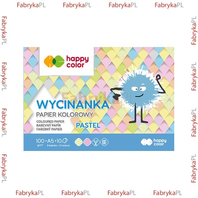 Blok Wycinanka Pastel A5/100g Happy Color