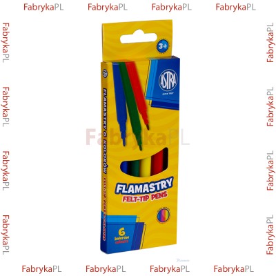 Flamastry CX ASTRA 6 kolorów