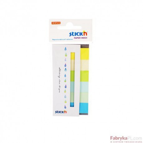 Zakładki indeksujące papierowe 45x15 mm 6 kolorów neonowych SUMMER 180 kartek Stick'n