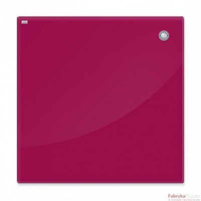 Tablica szklana magnetyczna 80x60 cm czerwona 2x3