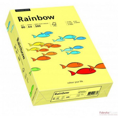 Papier xero kolorowy Rainbow jasno żółty 12