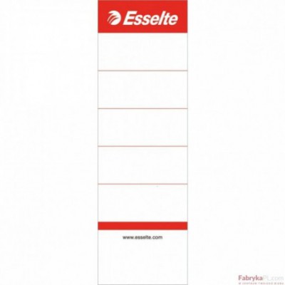 Etykiety grzbietowe do segregatorów ESSELTE 75 mm, biały