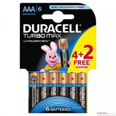 Bateria Turbo AAA/LR03 K4+2 DURACELL